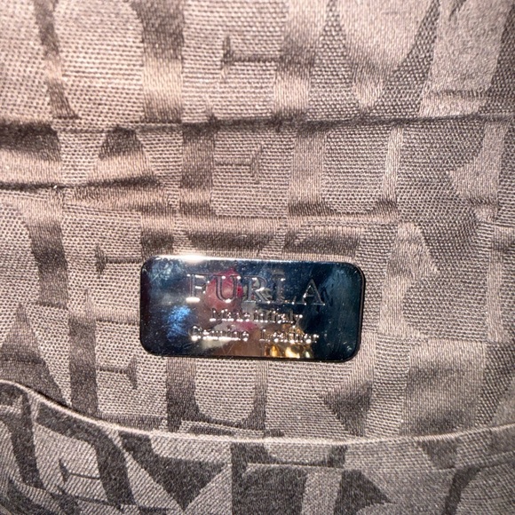 Furla EUC Red and Black Snake-Print Bow Clutch - Picture 9 of 11